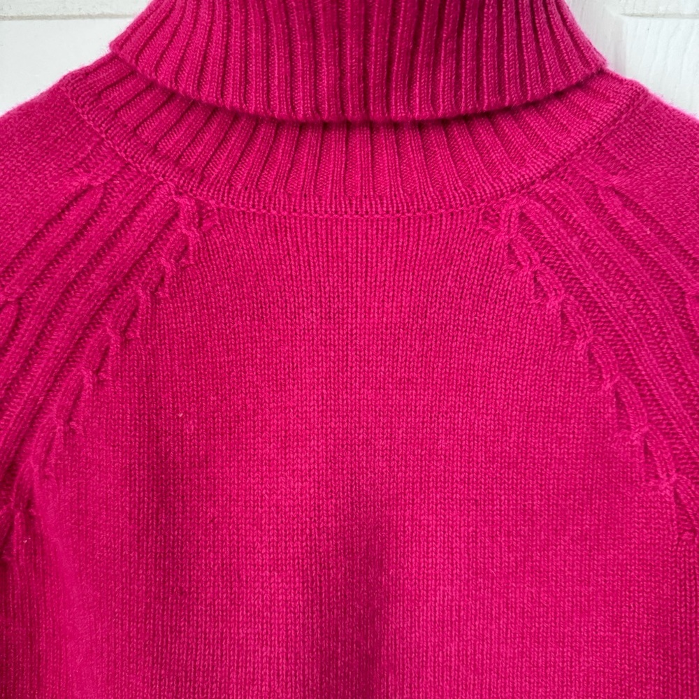 Pink 100% Cashmere Turtleneck Petite - Picture 5 of 6